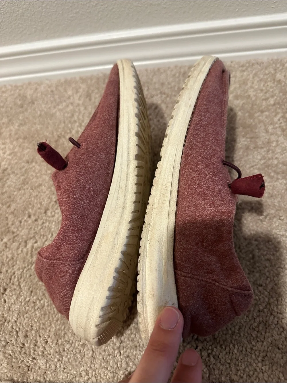 Hey Dude Wendy Burgundy Shoes